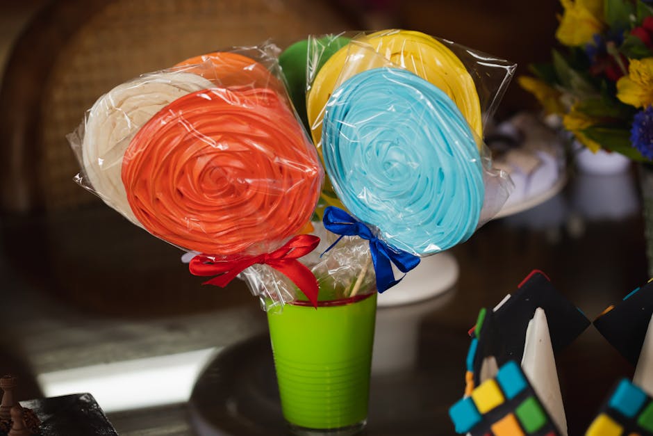 Karamelliserte lollipops med smak