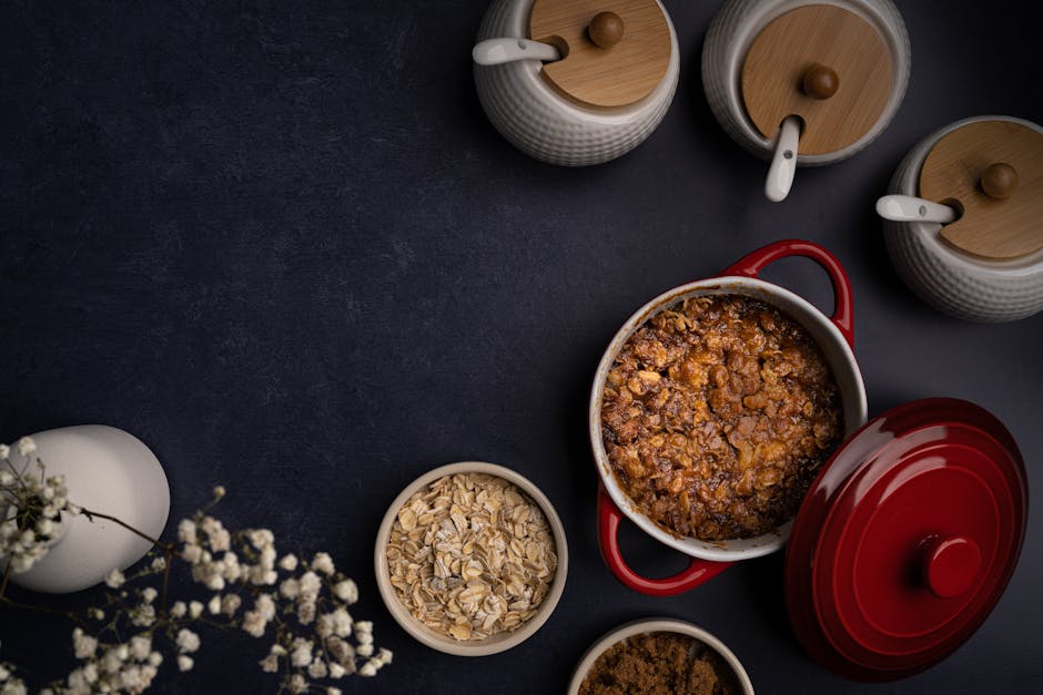 Bakt havregrøt med banan og bær