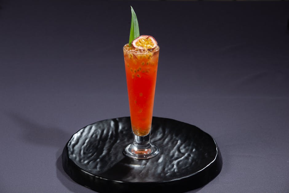 Tropisk fruktgranita med rom og lime