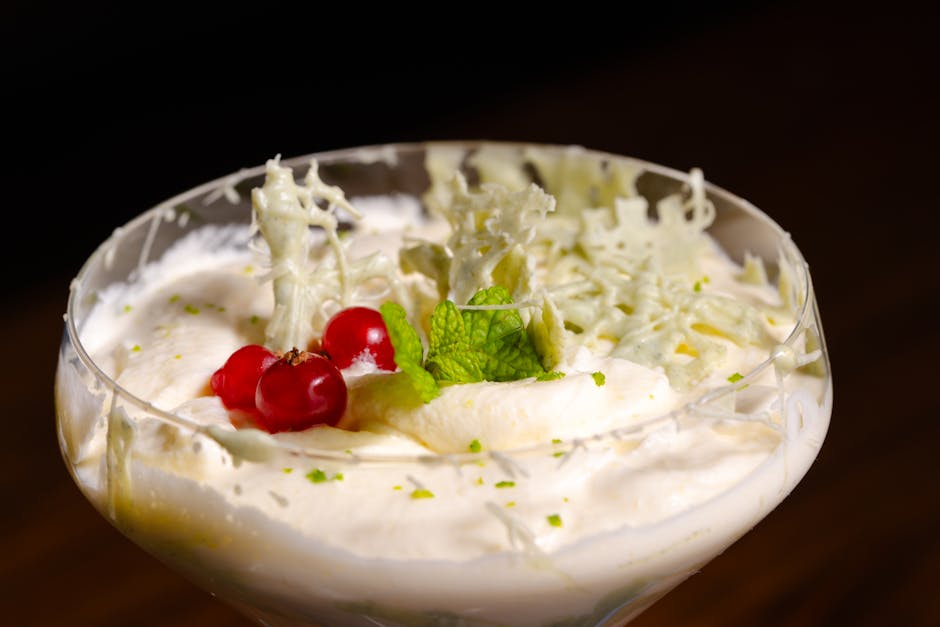 Pisket fløte med jasminsmak