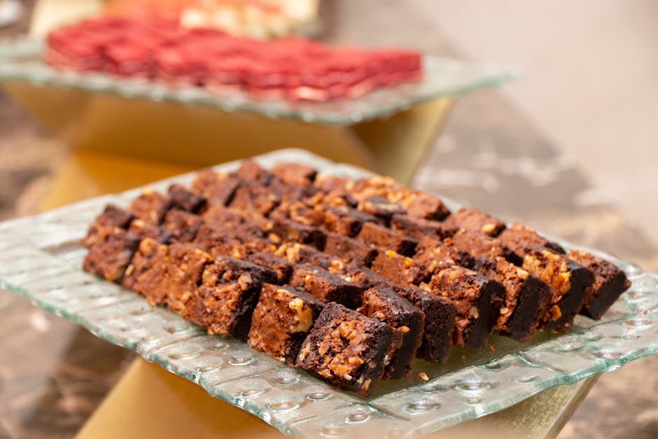 Brownies med hvit sjokolade og macadamianøtter
