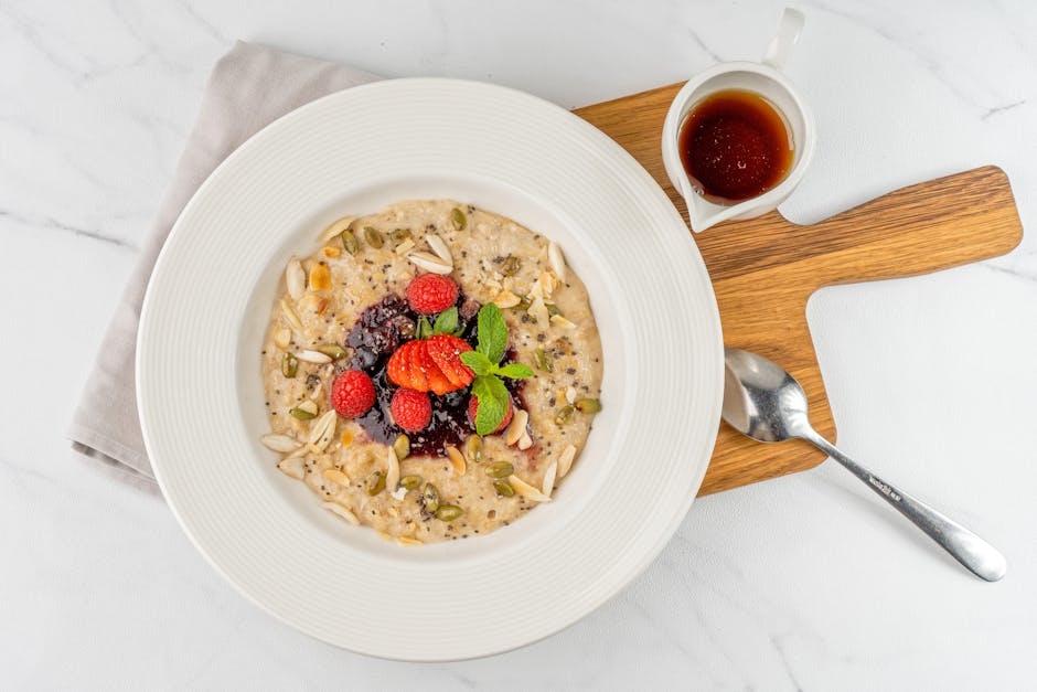 Kremet hvetegrøt med honning og dadler