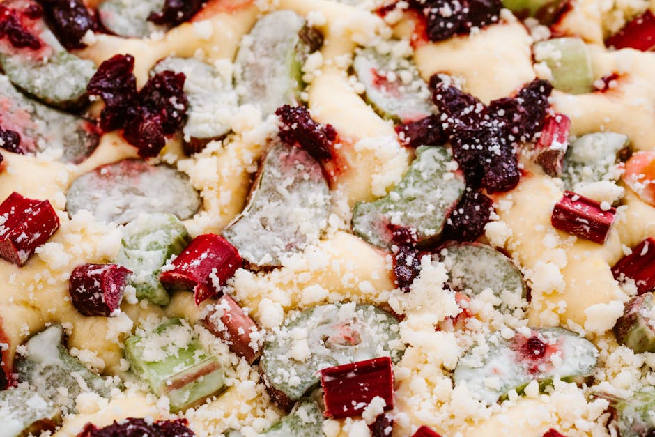 Rabarbra- og ingefærbriochepudding med vaniljekrem