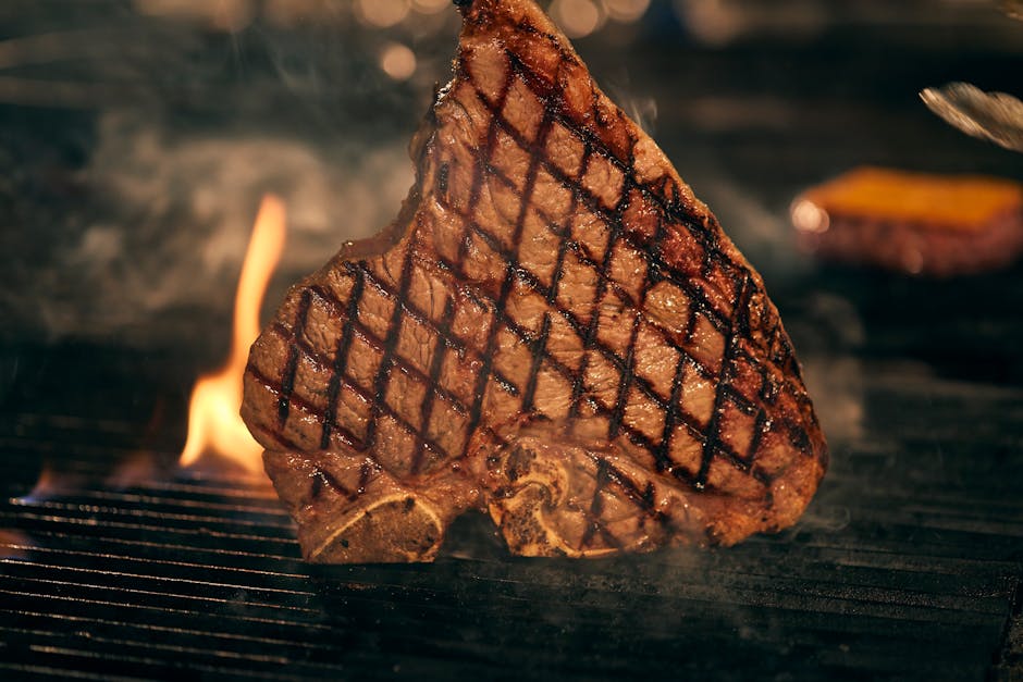 Grillet porterhouse- eller T-bone-biff