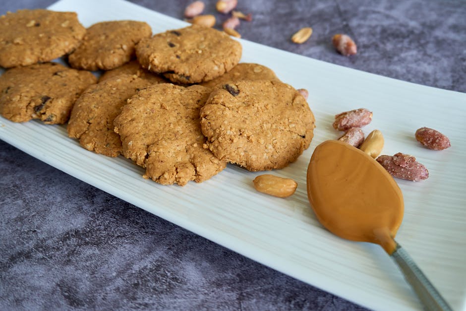 Ingen-bake dessert med peanøttsmør og kjeks