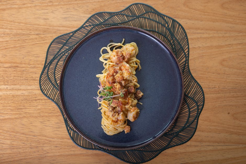 Spaghetti med chorizo, safran og mandler