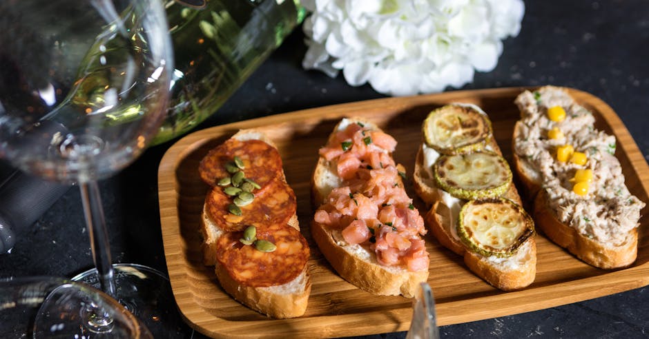 Crostini med krabbesalat og olivenolje