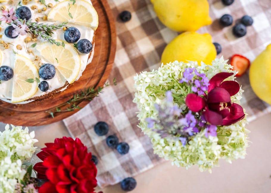Blåbærshortcakes med sitron og timian