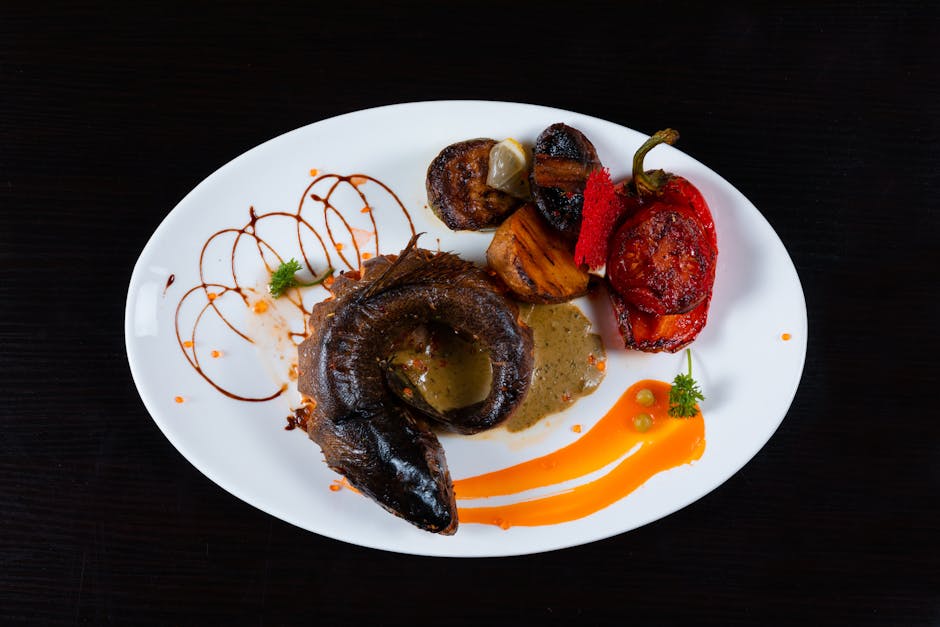 Ovnsbakt steinbit med kremet remouladesaus