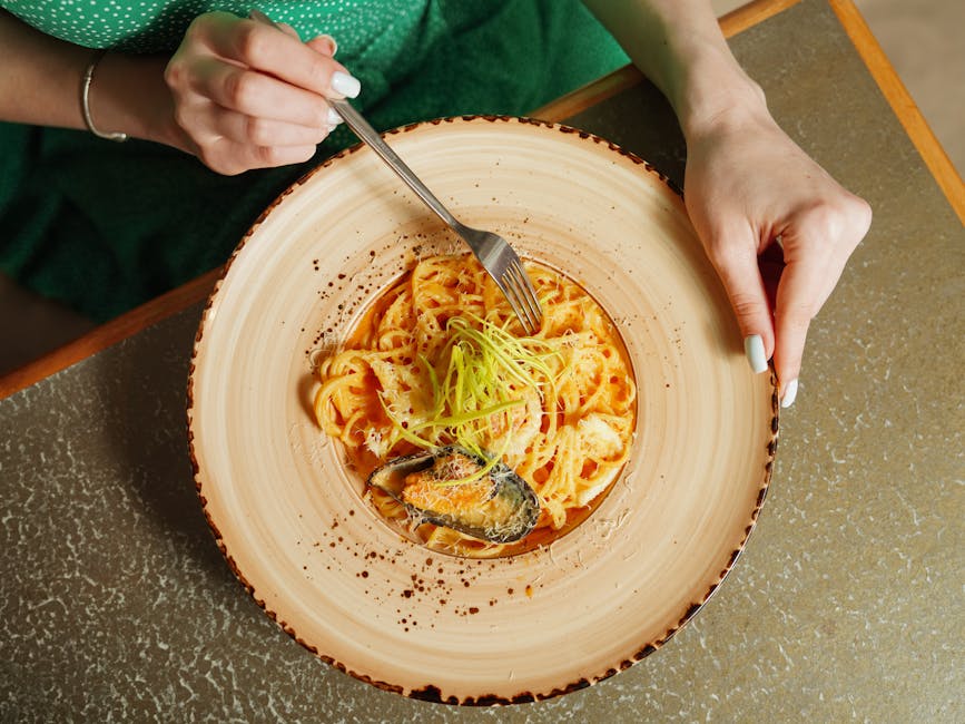 Spaghettini med gorgonzola, purre og sjalottløk