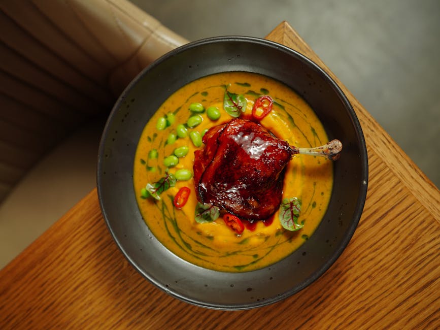 Andekragu med kremet polenta