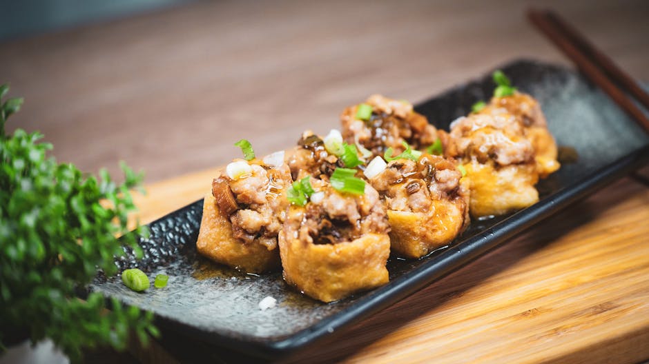 Panert tofu med sesam, vannkarse og appelsindressing