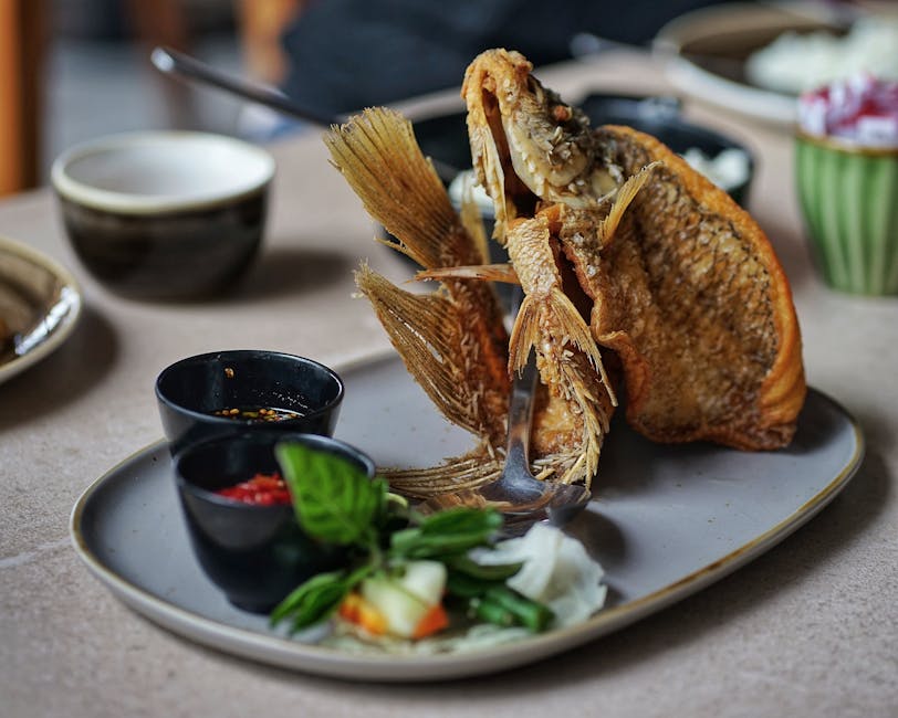 Sprø tilapiafileter med fennikel- og myntetzatziki