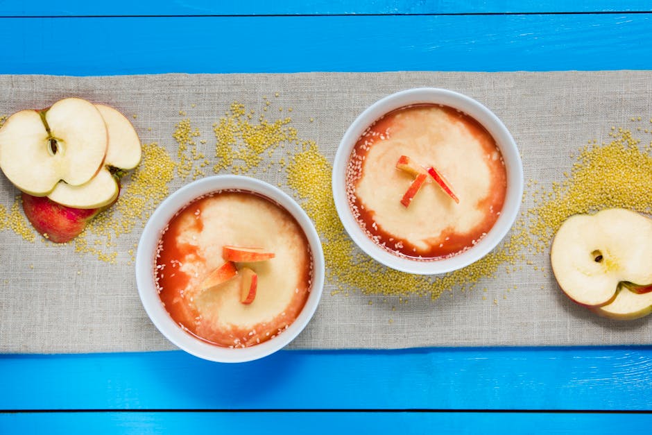 Eple Brown Betty med Sorghum Zabaglione