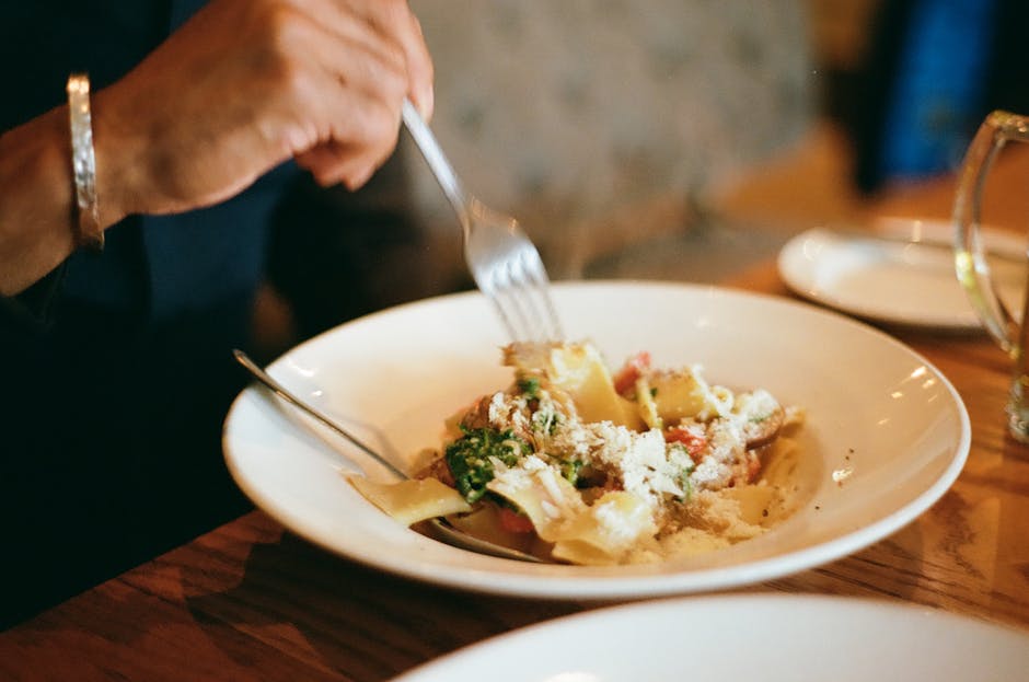Pappardelle med ruccola og prosciutto