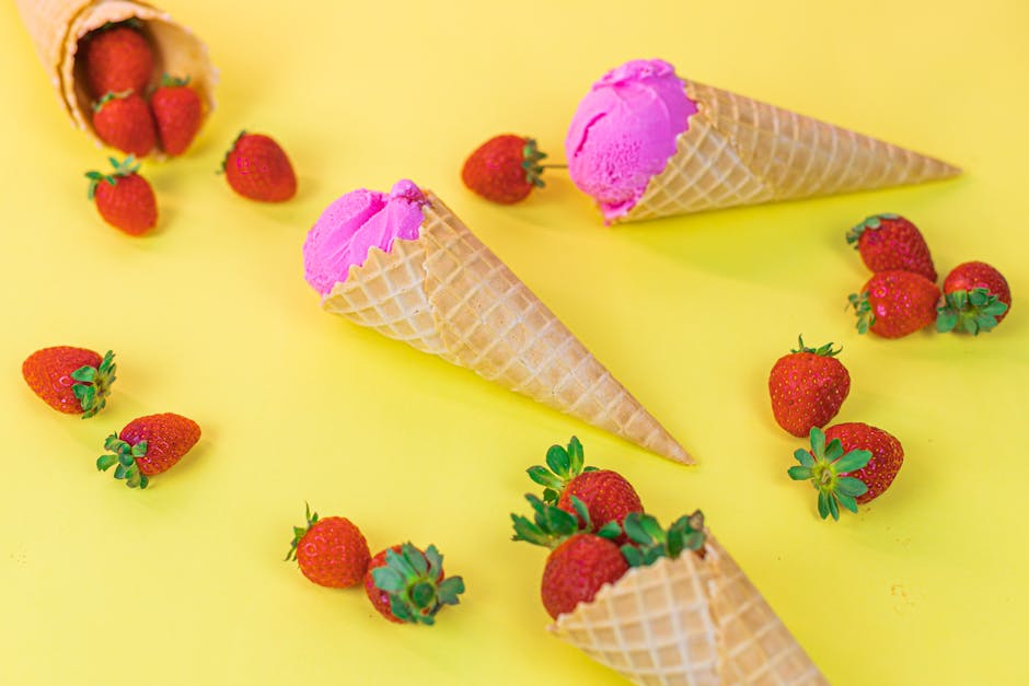 Hjemmelaget Tutti-Frutti iskrem med frukt