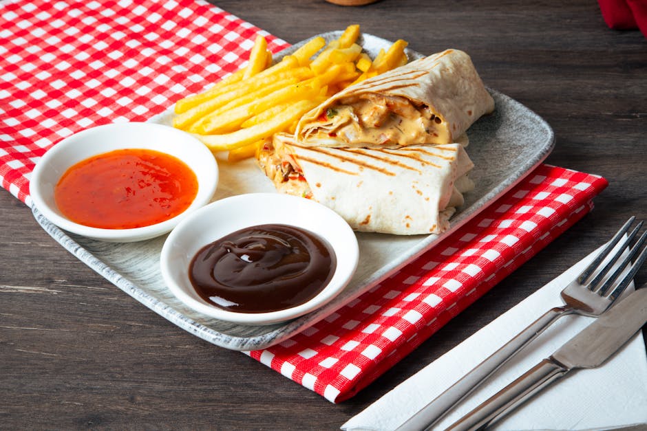 Kalkun- og fyllwrap med tranebærsaus