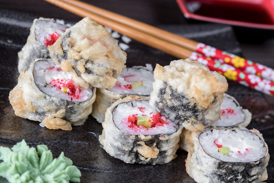 Japanske syltede håndruller og temakisushi