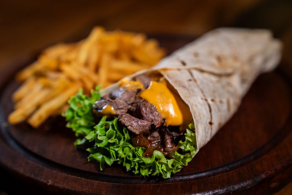 Chicago-style biff- og ostewrap