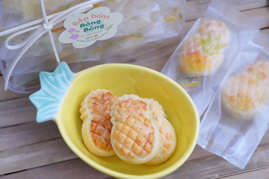 Tropiske kokos- og ananaskjeks