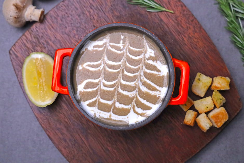 Kremet soppsuppe med kastanjer og ovnsbakt fennikel