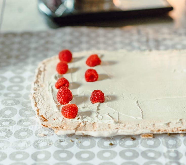 Coeur à la crème med bringebær