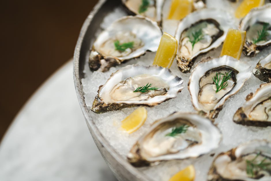 Østers med kaviar og prosecco-mignonette