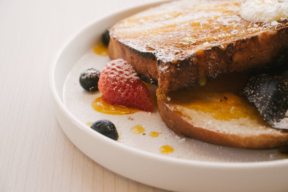 Brioche French Toast med karamelliserte fersken
