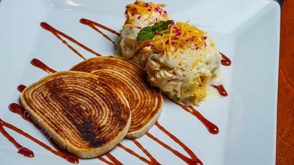 Brødpudding med søt bourbon-saus