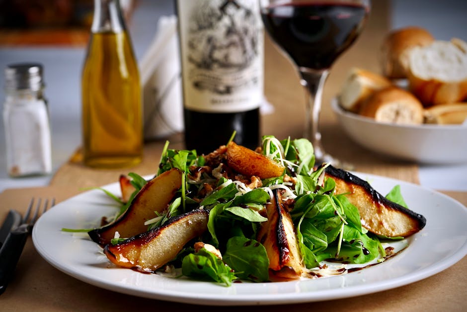 Pæresalat med honningvinaigrette