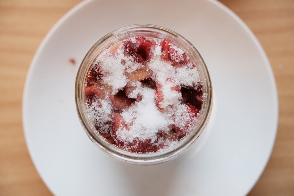 Tranebær- og jordbærkonserv med ingefær