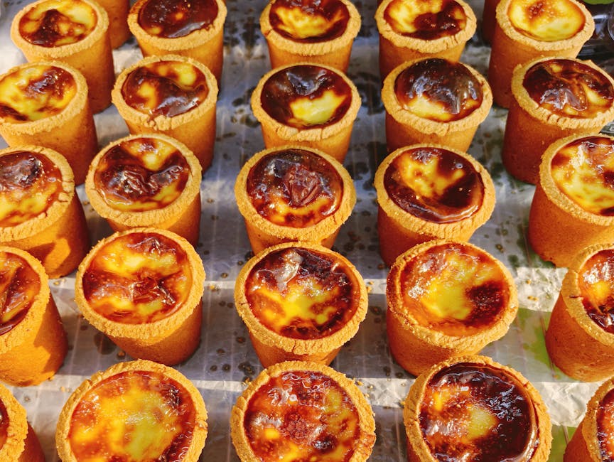 Eggkremterter med banan og karamell