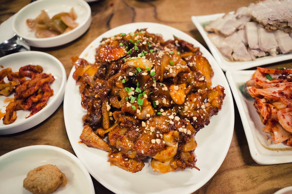 Kimchi- og svinefiletwok