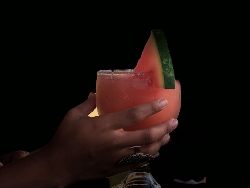 Frosne vannmelonmargaritas