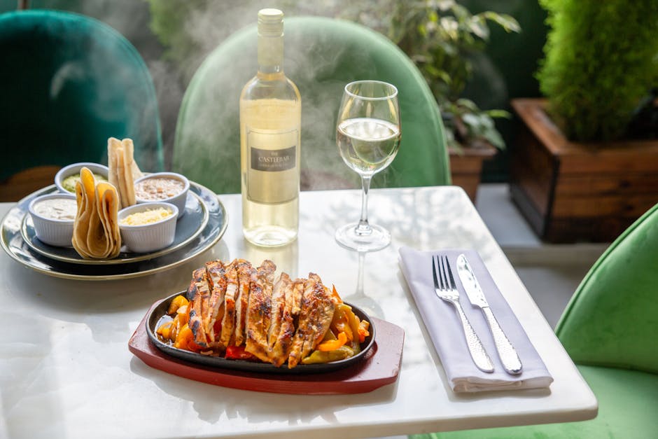 Kyllingbryst i rødvinssaus med paprika