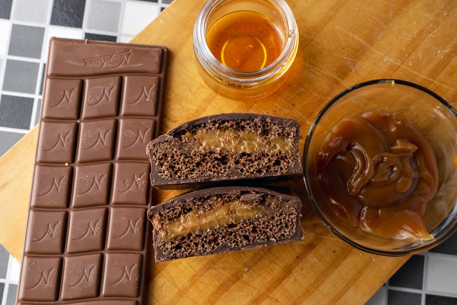 Karamell- og sjokoladebiter