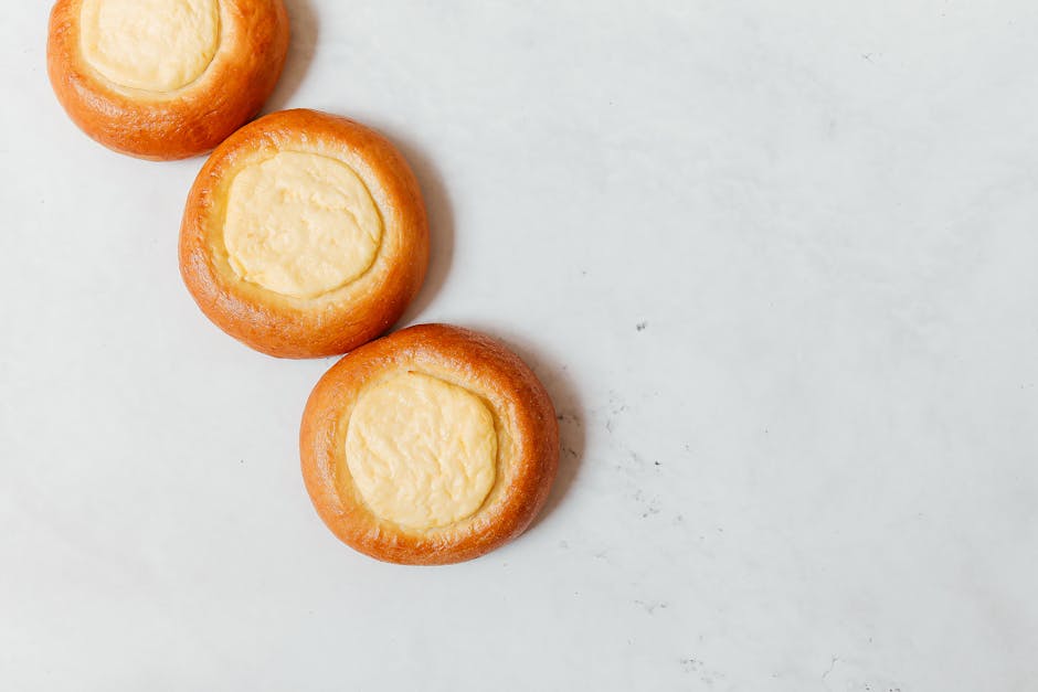 Enkel kremostdansk med butterdeig