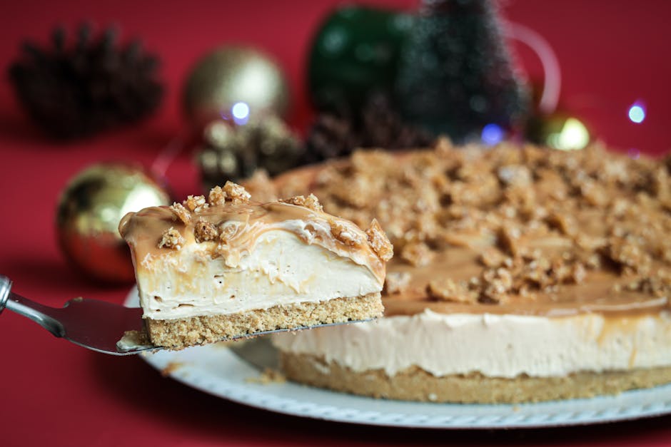 Kremet eggnog-ostekake til jul