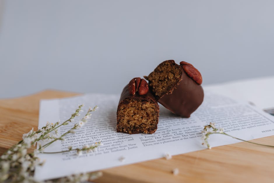Søt pekannøttkake med kokos og praline