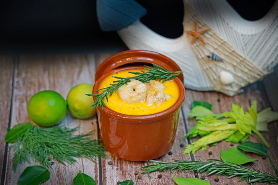 Kremet hummer- og krepsesuppe