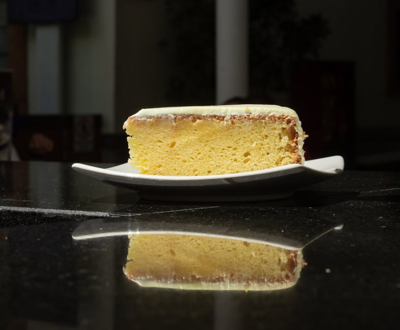 Saftig gul kake med vanilje