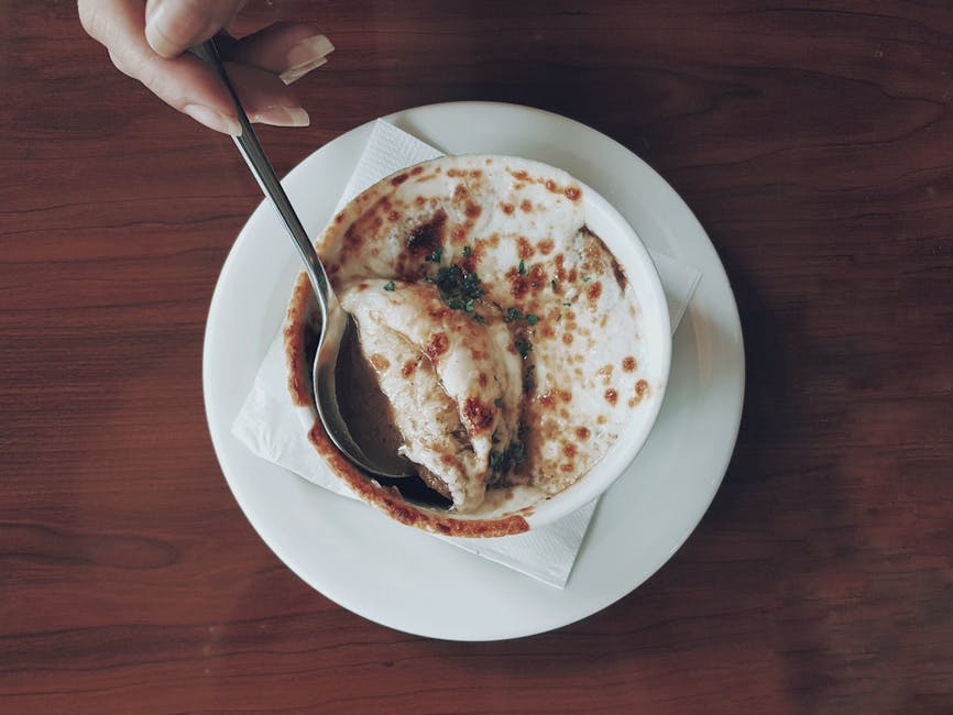 Minuttbiff med fransk løksuppe
