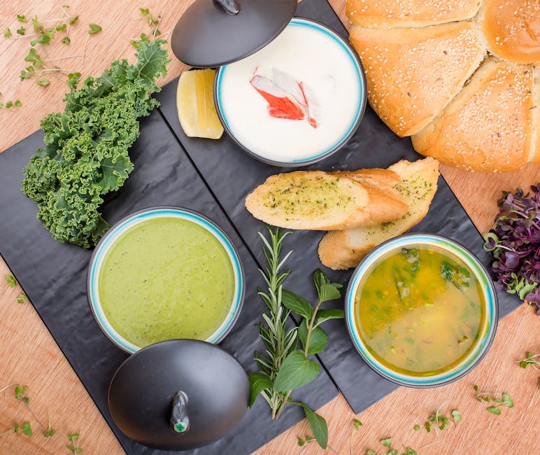 Frisk fransk vårsuppe med grønnsaker