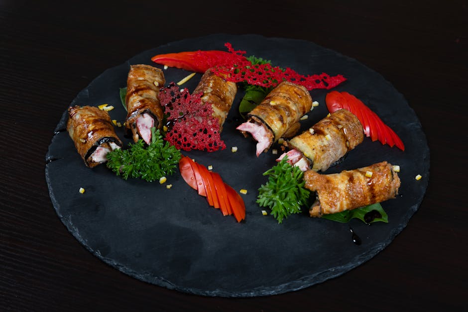 Rullet flankestek med provolone og grønnsaker