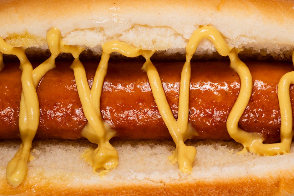 Engelske pølsebrød med sennep