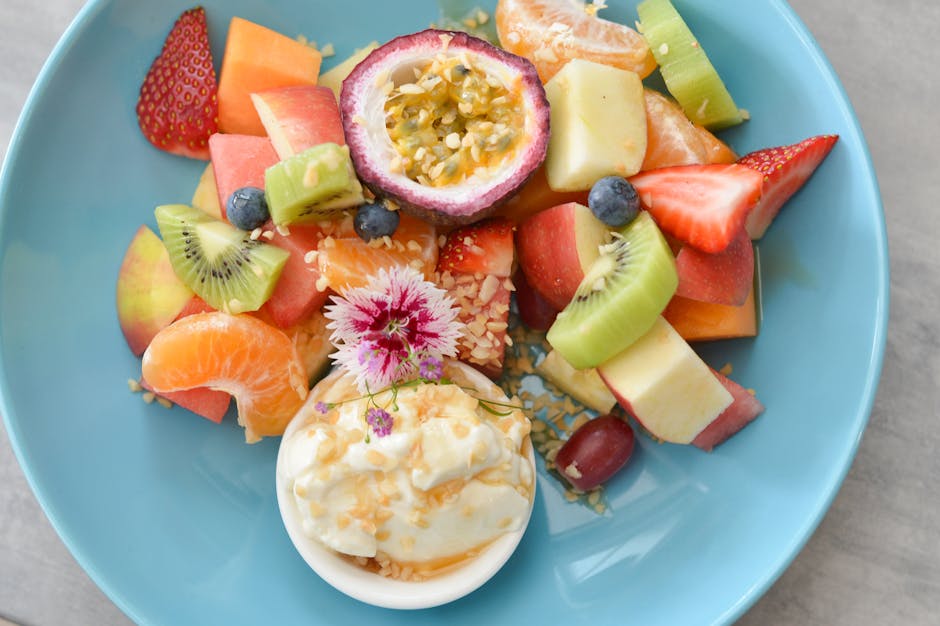 Frisk fruktsalat med cottage cheese