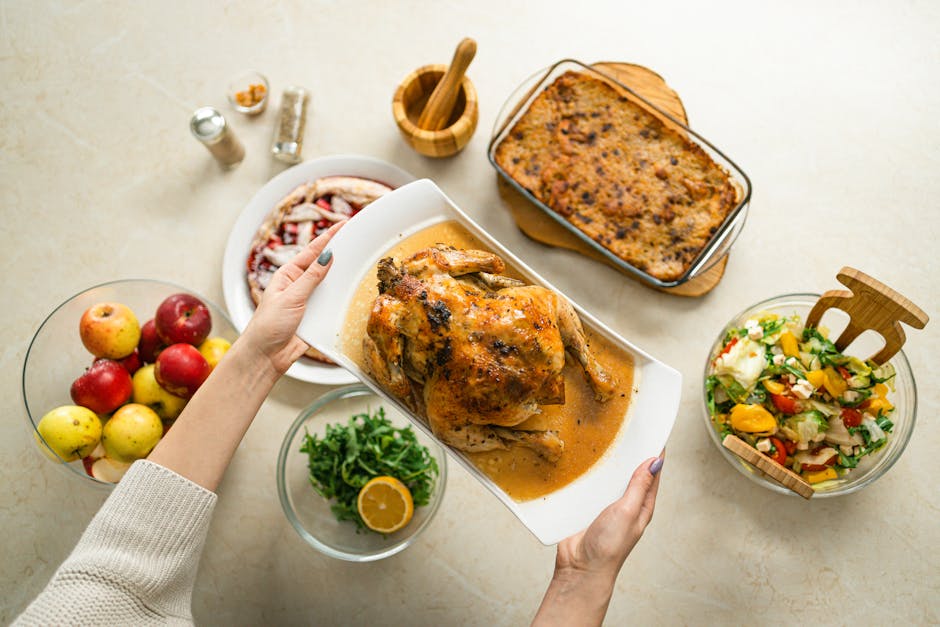 Ovnsbakt kylling med fransk dressing og maisflak