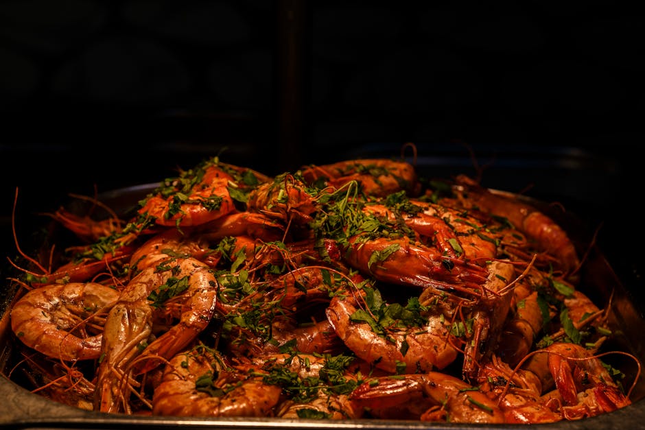 Grillede tigerreker med sitron, hvitløk og parmesan