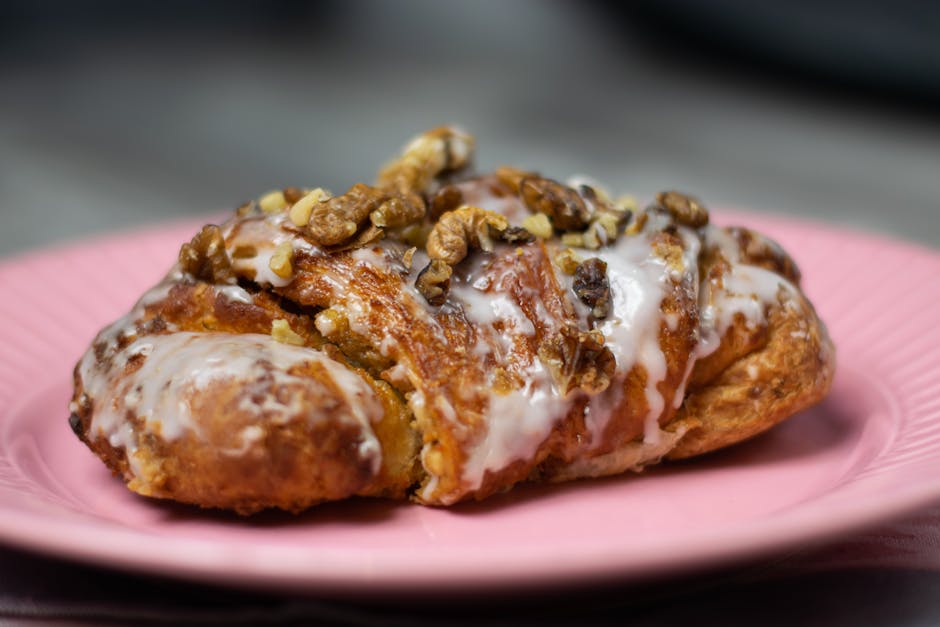 Klassisk dansk kringle med valnøtter