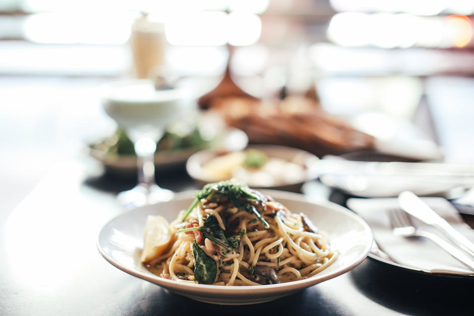Spaghetti med hvitløk og basilikum